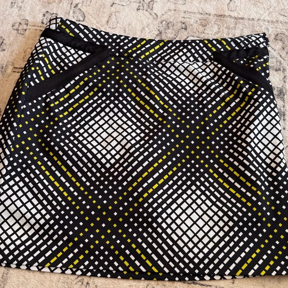 EP Pro Golf Skort Size 6 Black White Geometric Lime Green Athletic Skirt - Picture 5 of 10